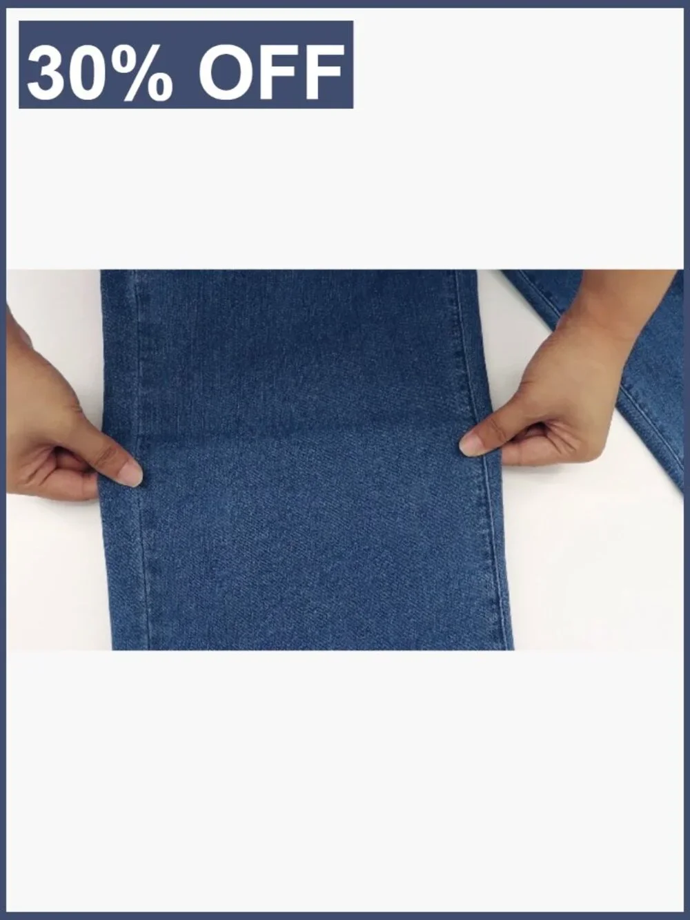 High Waisted Straight Leg Jeans Tummy Control Stretchy Casual Denim Pants - Picture 6 of 7